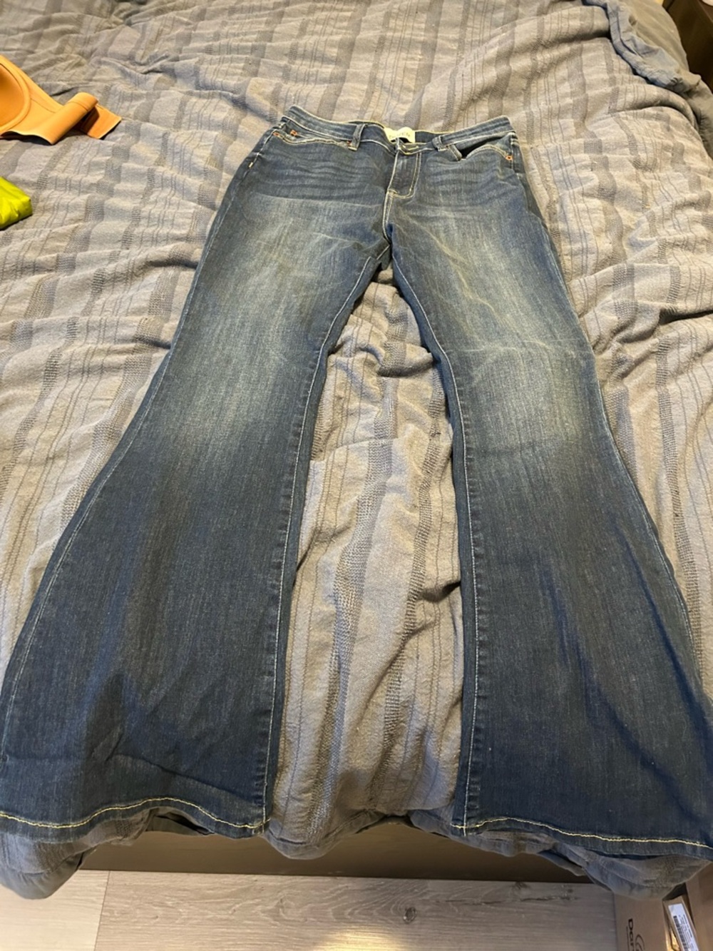 Women's Blue Flare Jeans - Classic Wide Leg Denim
